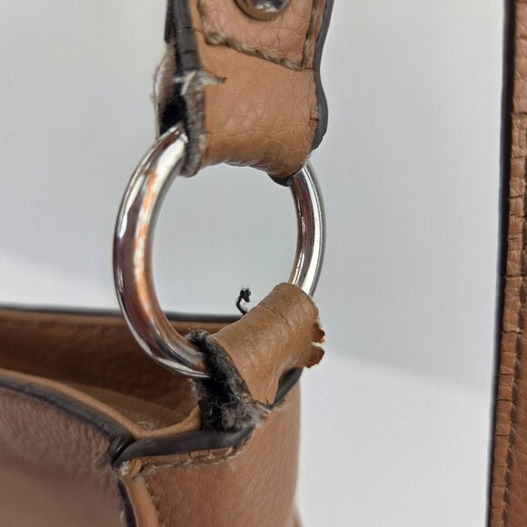 Tignanello Pebbled Leather Xbody Messenger Bag Light Tan - Picture 12 of 15